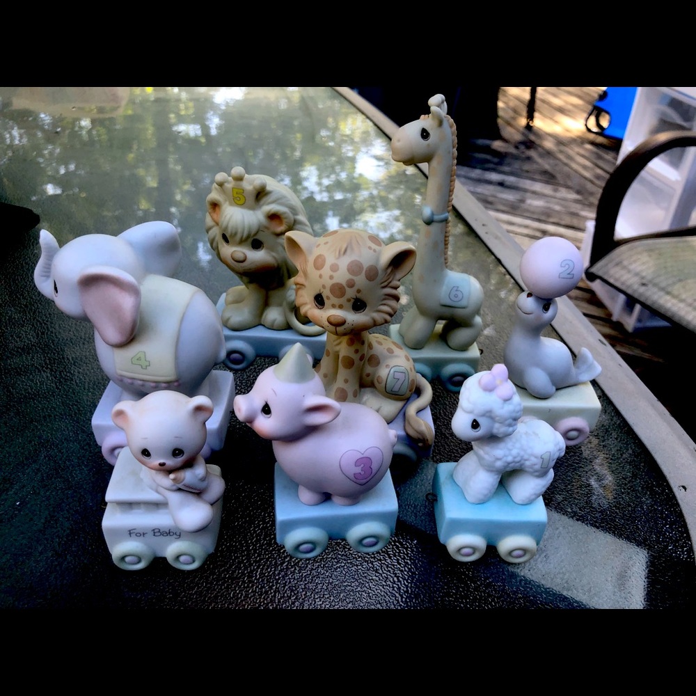 Precious Moments Birthday Circus Train 1-7 vintage collectables